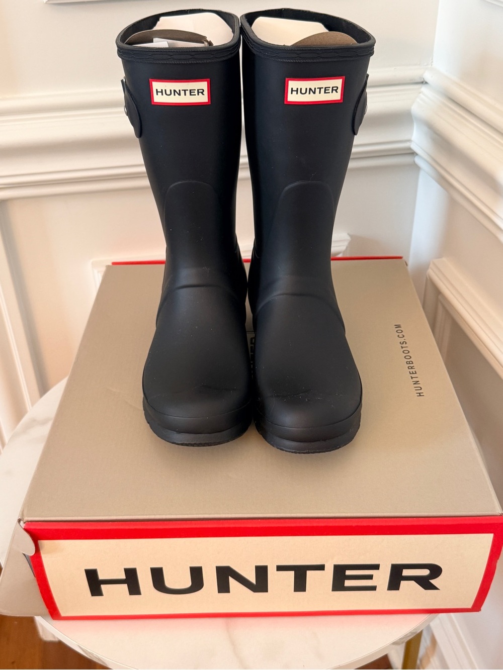 Hunter Women's Original Short Back Adjustable Rain Boots Size 8 New in Box